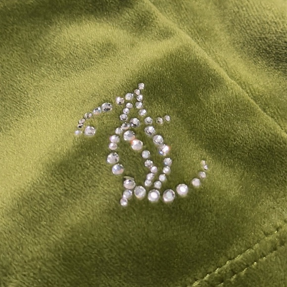 Juicy Couture Green Elastic Waist Mini Skirt Velour - Picture 3 of 5